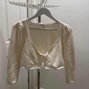 For Love And Lemons Ivory Knit Cardigan